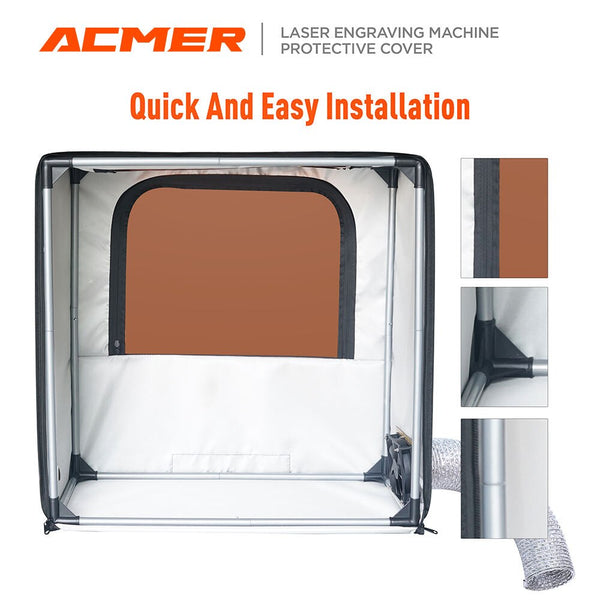 ACMER Enclosure Box for Laser Engraving Machine Eye Protection Vent Protective Cover Fireproof Suitable for 350x700mm 86c9f54b 96fb 4e26 8ce4 80b70b40f728 6